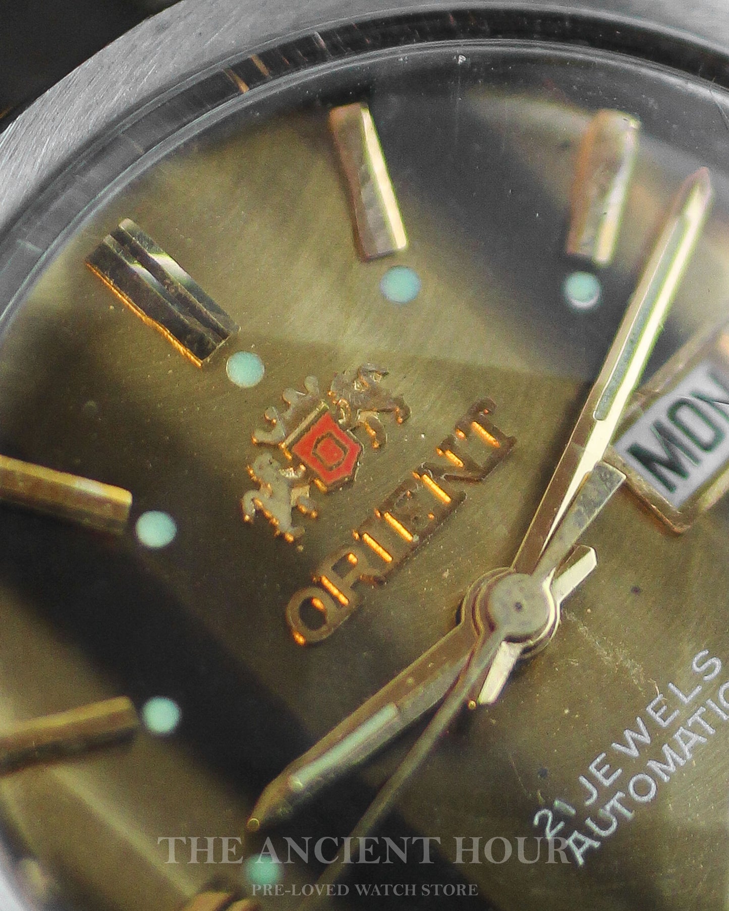 Orient Tiger Eye Dial 3194-6216-038c- 21 Jewels Automatic Watch